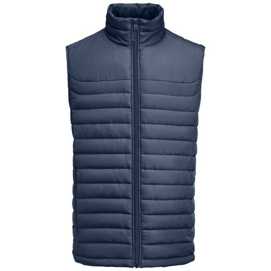 James Harvest Mens Padded Vests Navy